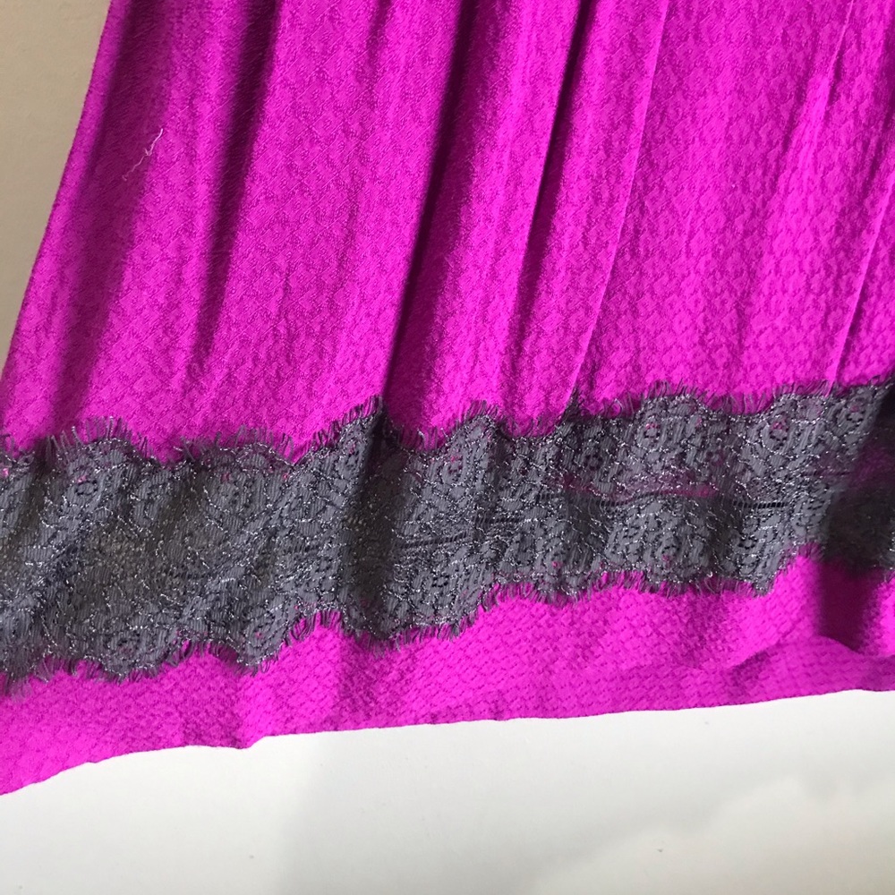 Free People Fuchsia Georgia Dress with Lace Accent - Picture 6 of 10